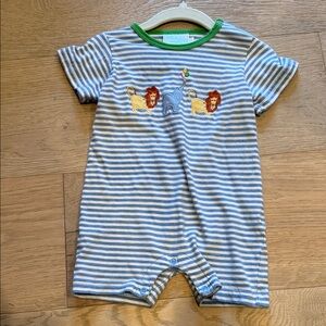 Little English Appliqué Romper 18M